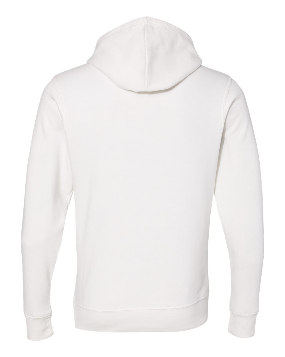 Rear View of Antique White Triblend Triblend Fleece Hooded Sweatshirt - 8871