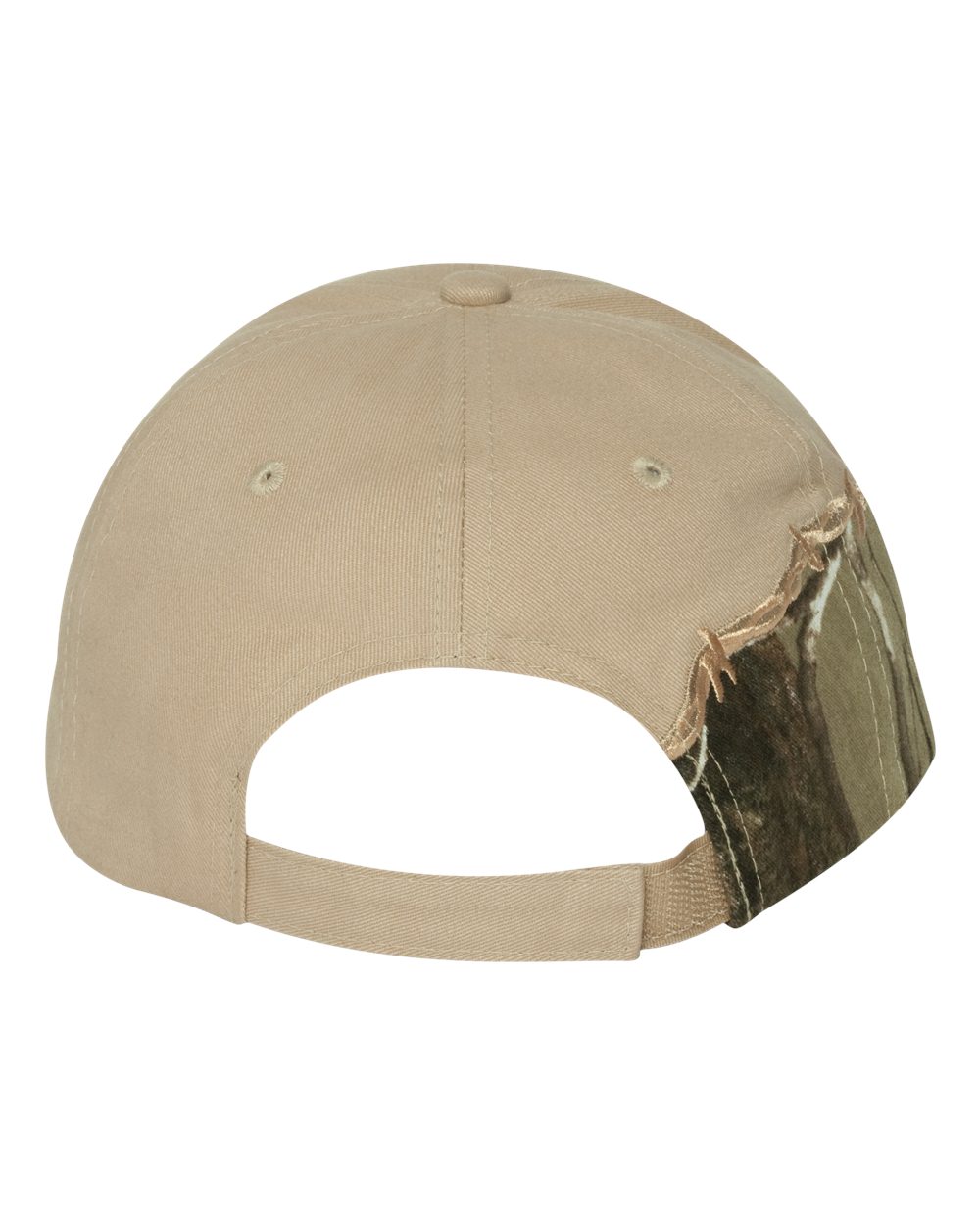Rear View of AP/ Tan Licensed Camo with Barbed Wire Embroidery Cap - LC4BW