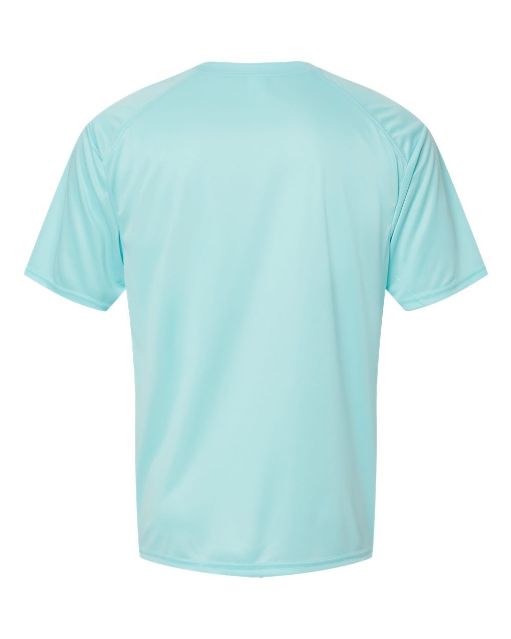 Front View of Aqua Blue Islander Performance T-Shirt - 200