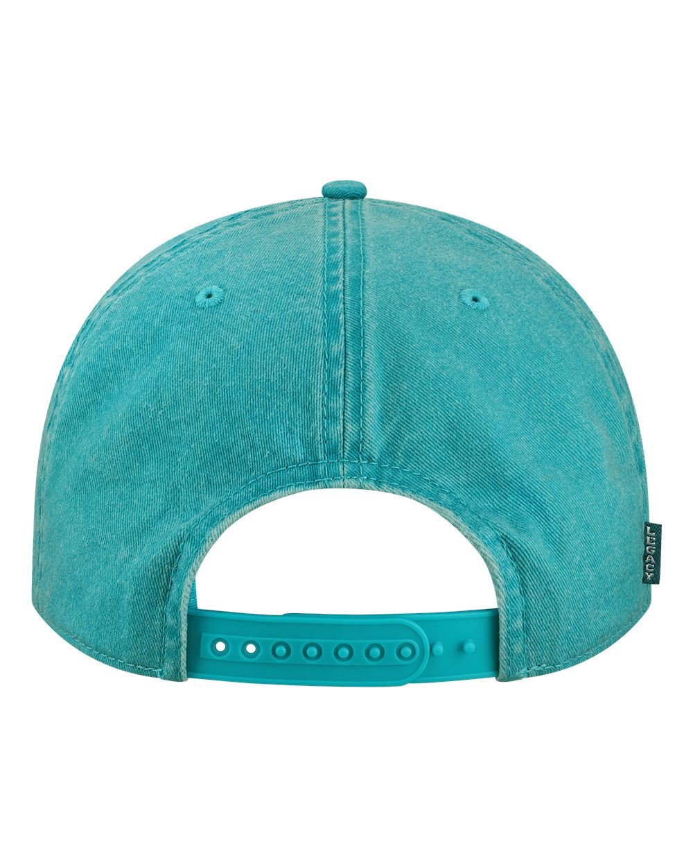 Rear View of Aqua Skully Cap - SKULLY