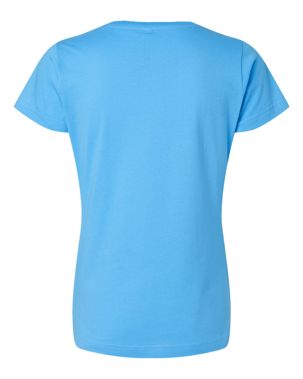 Rear View of Aqua Women's Fine Jersey Tee - 3516