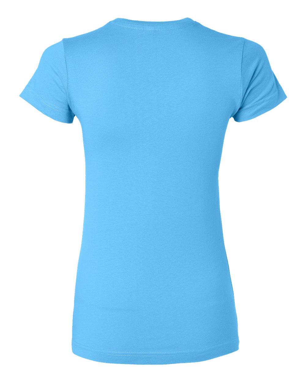 Rear View of Aqua Women's Fitted Fine Jersey Tee - 3616