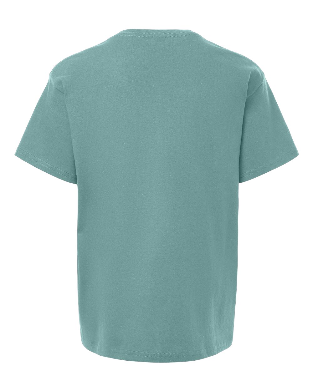 Rear View of Aquatic Heavy Cotton™ Youth T-Shirt - 5000B
