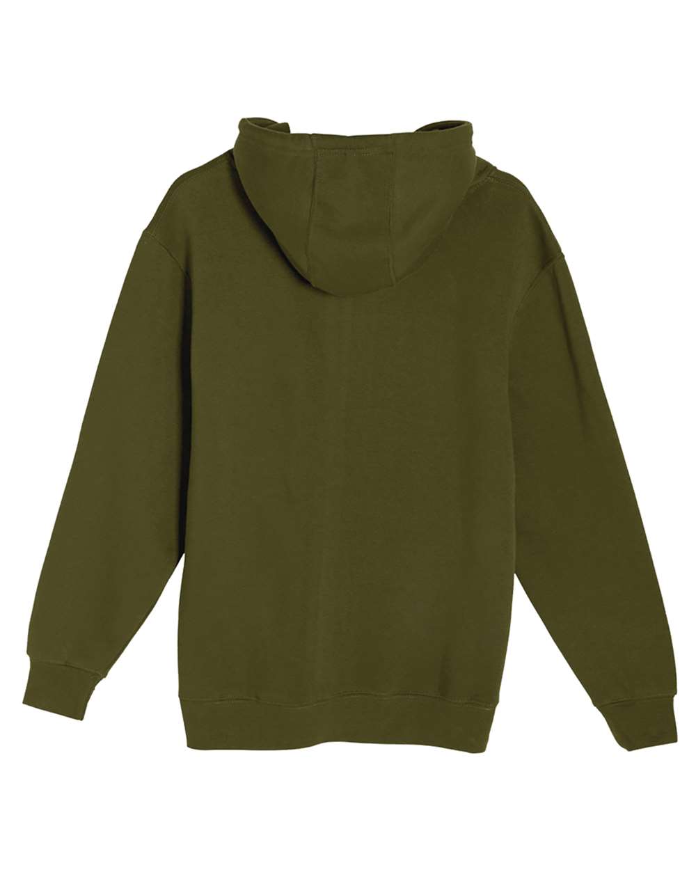 Rear View of Army Green Premium Pullover Hooded Sweatshirt - LS14001