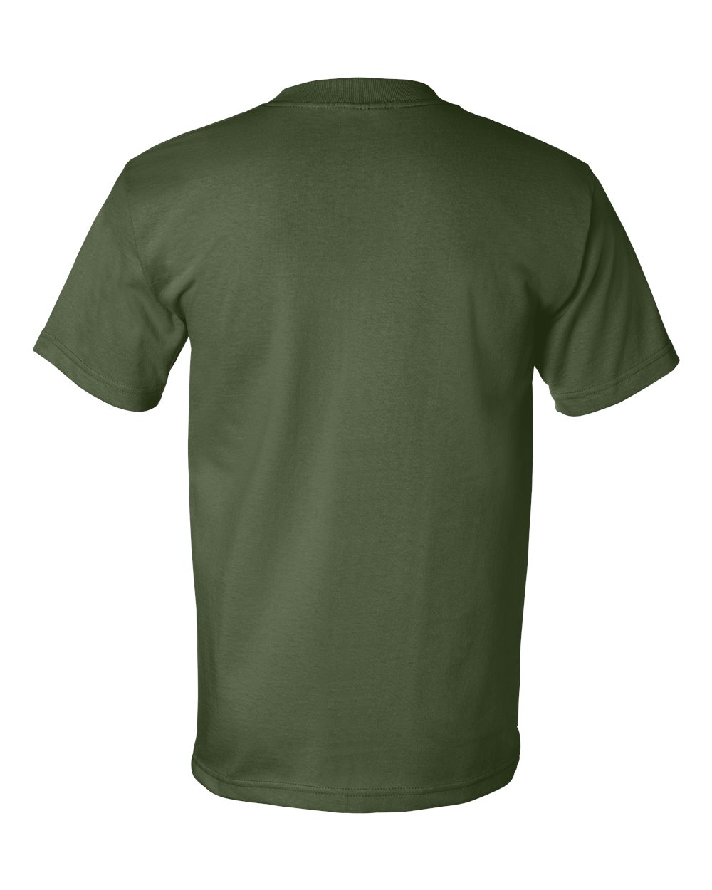 Rear View of Army USA-Made Heavyweight T-Shirt - 5100