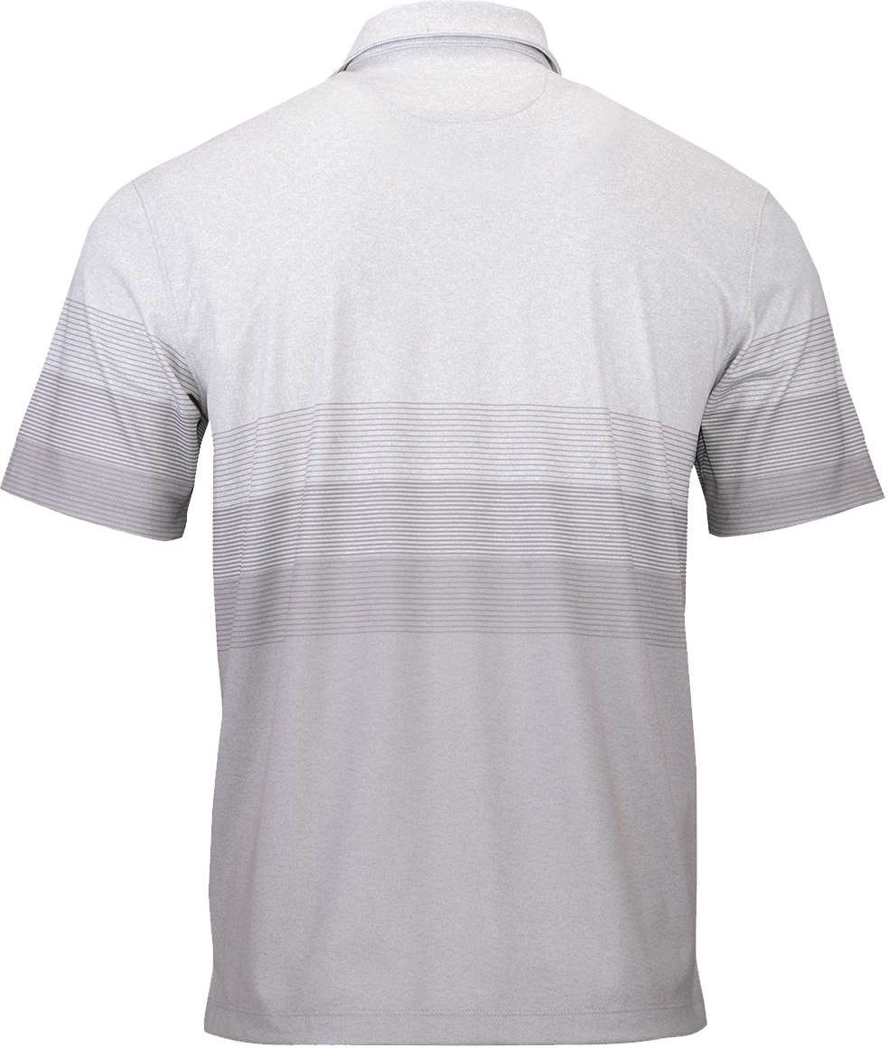 Rear View of Ash Heather Belmont Sublimated Heathered Polo - 153