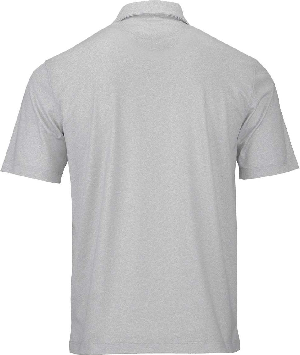 Rear View of Ash Heather Derby Sublimated Heathered Polo - 152