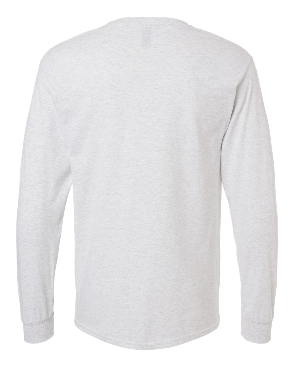 Rear View of Ash Heavy Cotton™ Long Sleeve T-Shirt - 5400