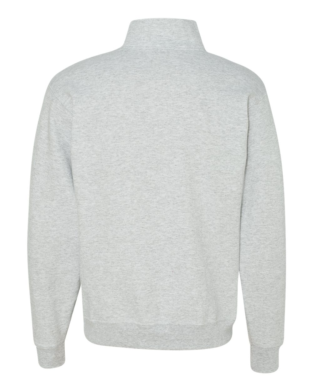 Rear View of Ash Nublend® Cadet Collar Quarter-Zip Sweatshirt - 995MR