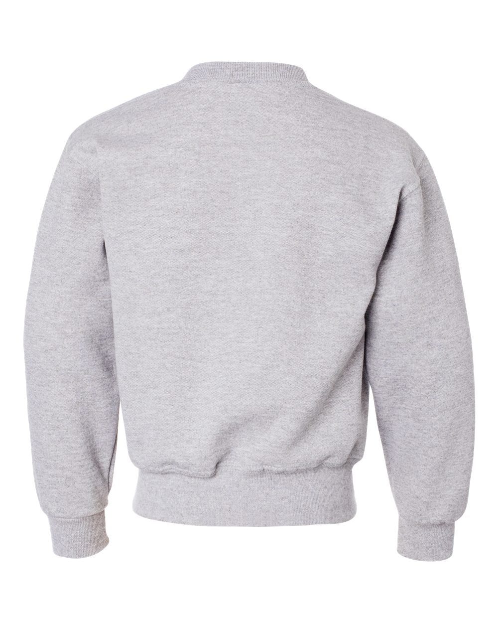 Rear View of Ash NuBlend® Youth Crewneck Sweatshirt - 562BR