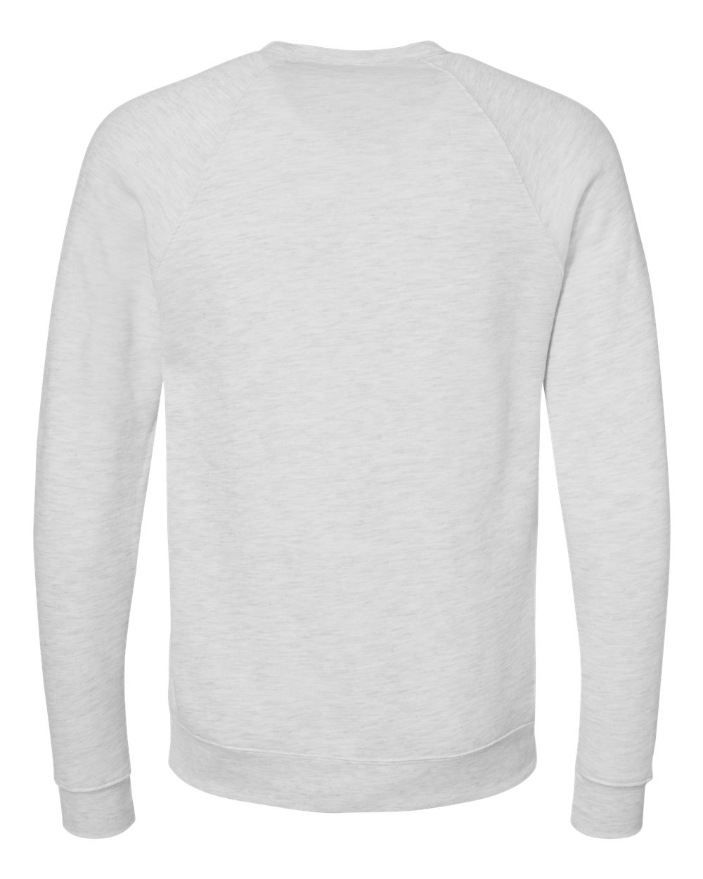 Rear View of Ash Sponge Fleece Raglan Crewneck Sweatshirt - 3901