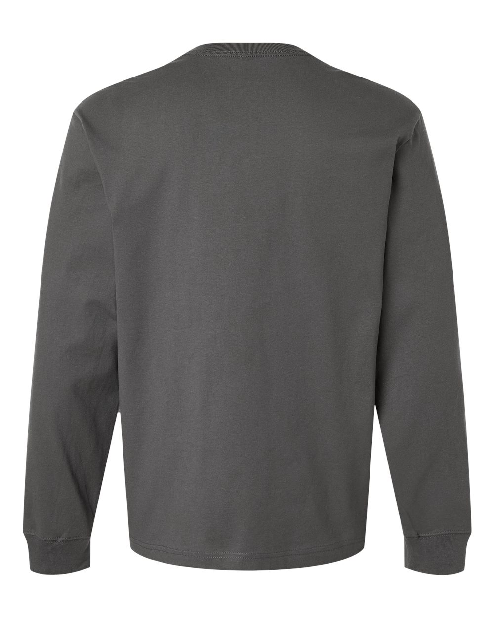 Rear View of Asphalt 7.5 oz Heavyweight Long Sleeve Tee - 4651