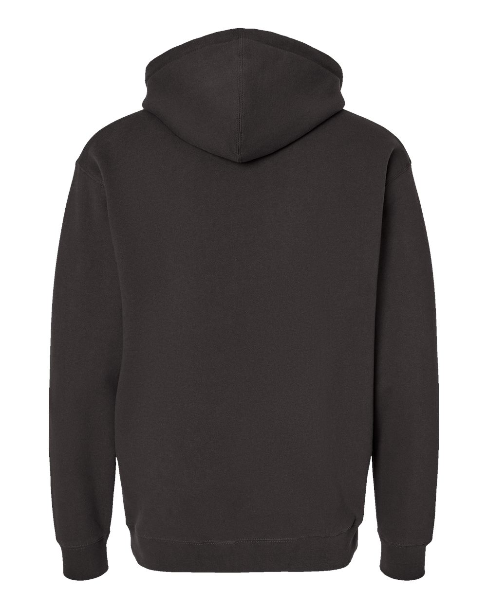 Rear View of Asphalt Heavyweight Hooded Sweatshirt - IND4000