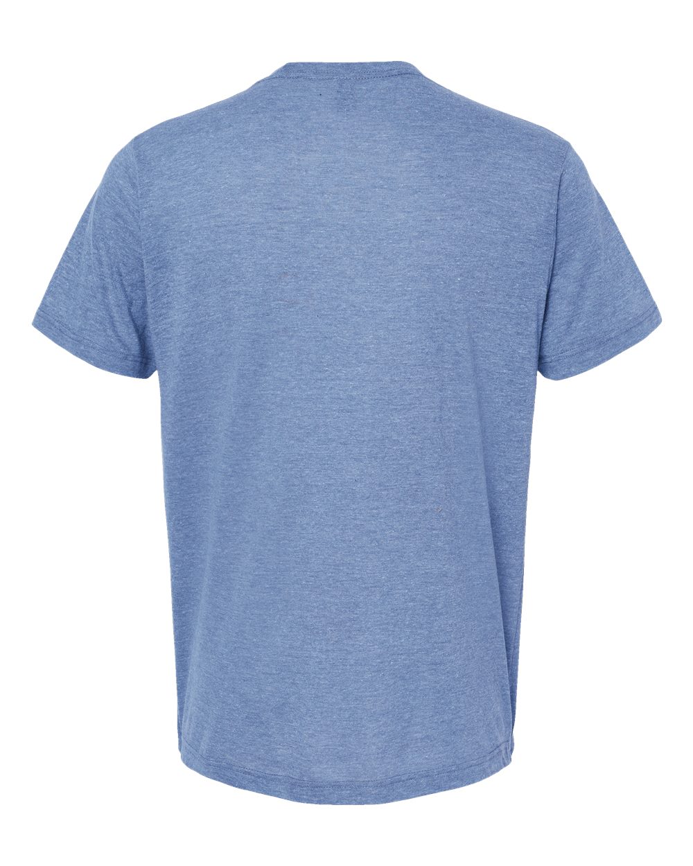 Rear View of Athletic Blue Tri Blend Tri-Blend T-Shirt - 254