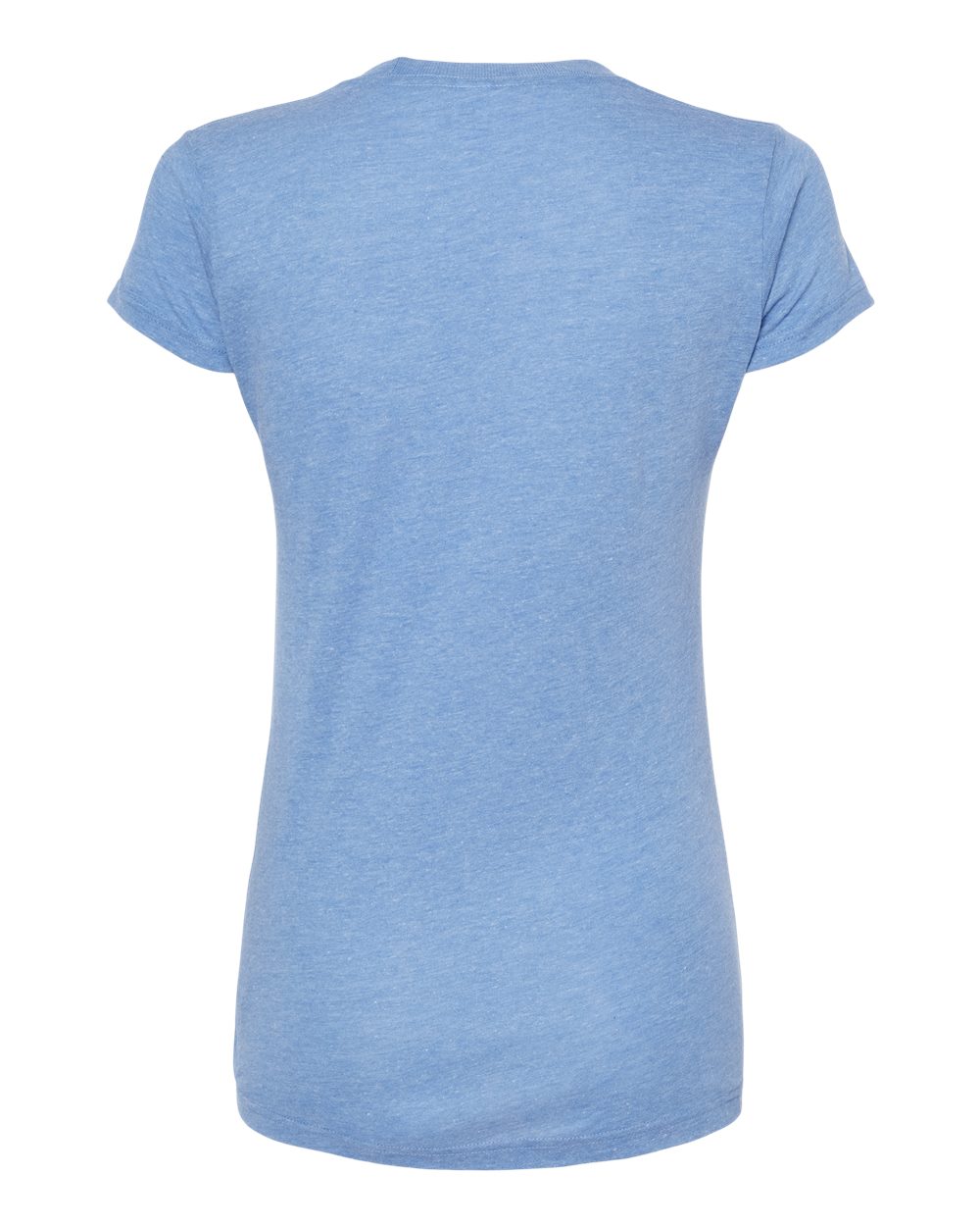 Rear View of Athletic Blue Tri Blend Women's Tri-Blend T-Shirt - 253