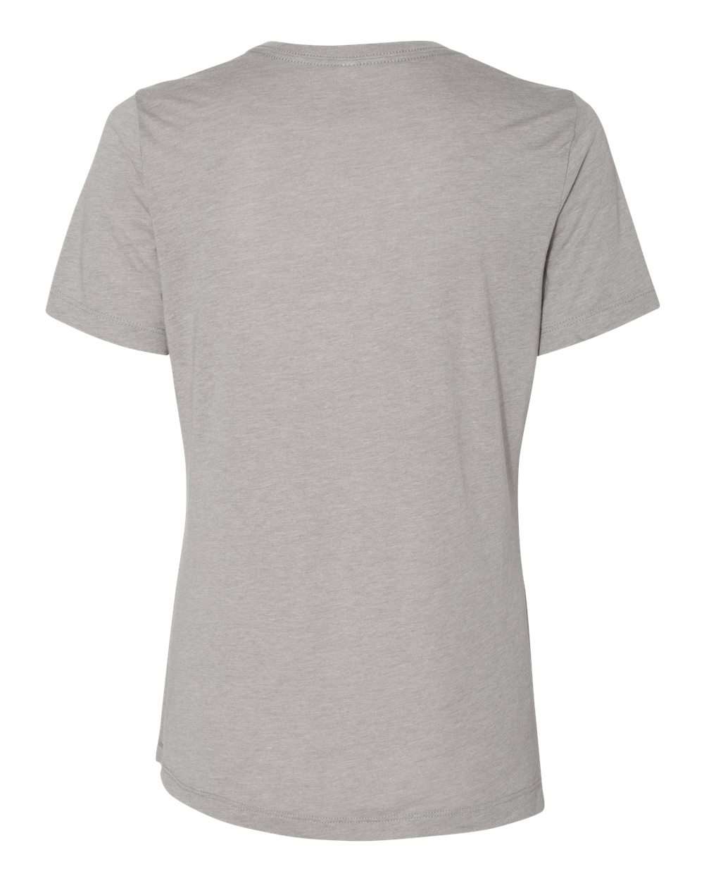 Rear View of Athletic Grey Triblend Women’s Relaxed Fit Triblend Tee - 6413