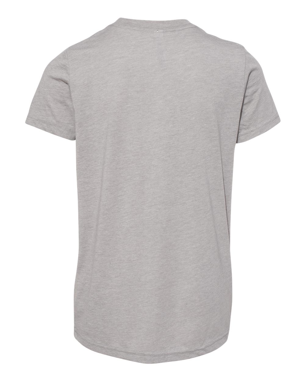 Rear View of Athletic Grey Triblend Youth Triblend Tee - 3413Y