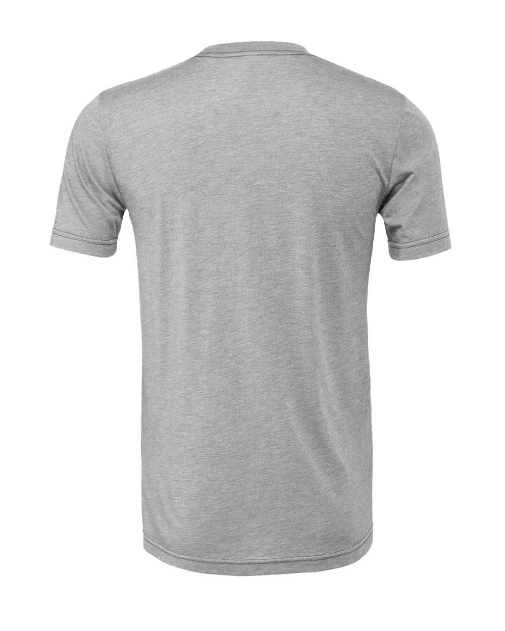 Rear View of Athletic Heather CVC Jersey Tee - 3001CVC
