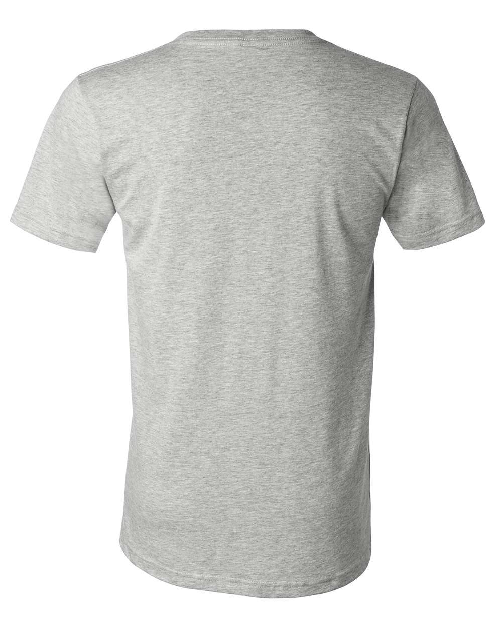Rear View of Athletic Heather Heather CVC V-Neck Tee - 3005CVC