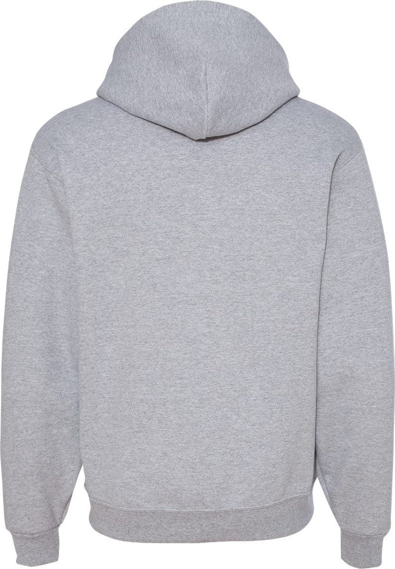 Rear View of Athletic Heather NuBlend® Hooded Sweatshirt - 996MR