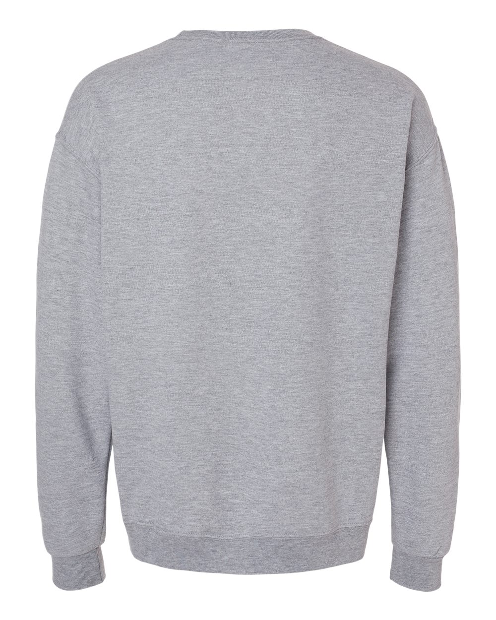 Rear View of Athletic Heather Ultimate CVC Crewneck Sweatshirt - IC48MR