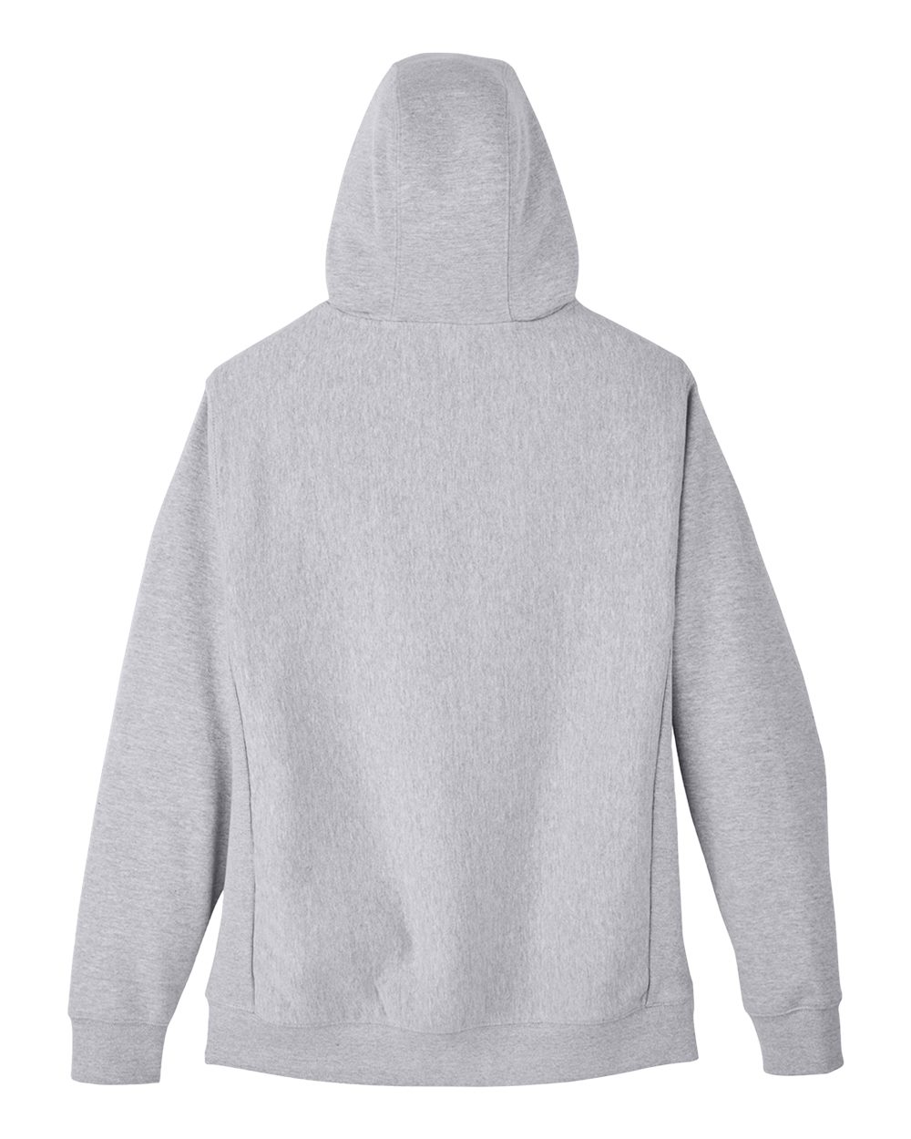 Rear View of Athletic Heather Unisex Zone HydroSport™ Heavyweight Full-Zip Hooded Sweatshirt - TT95