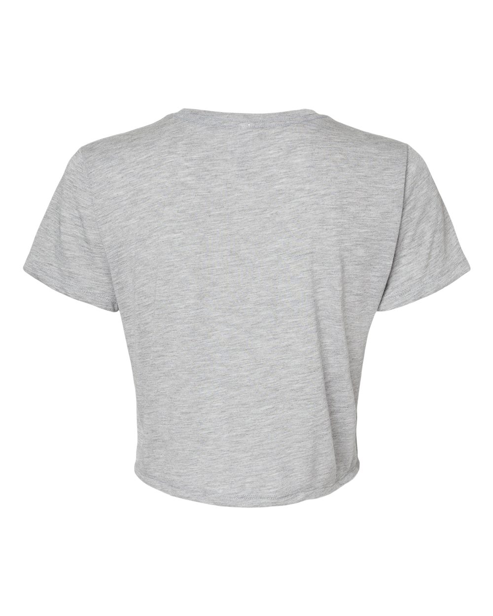 Rear View of Athletic Heather Women’s Flowy Crop Tee - 8882