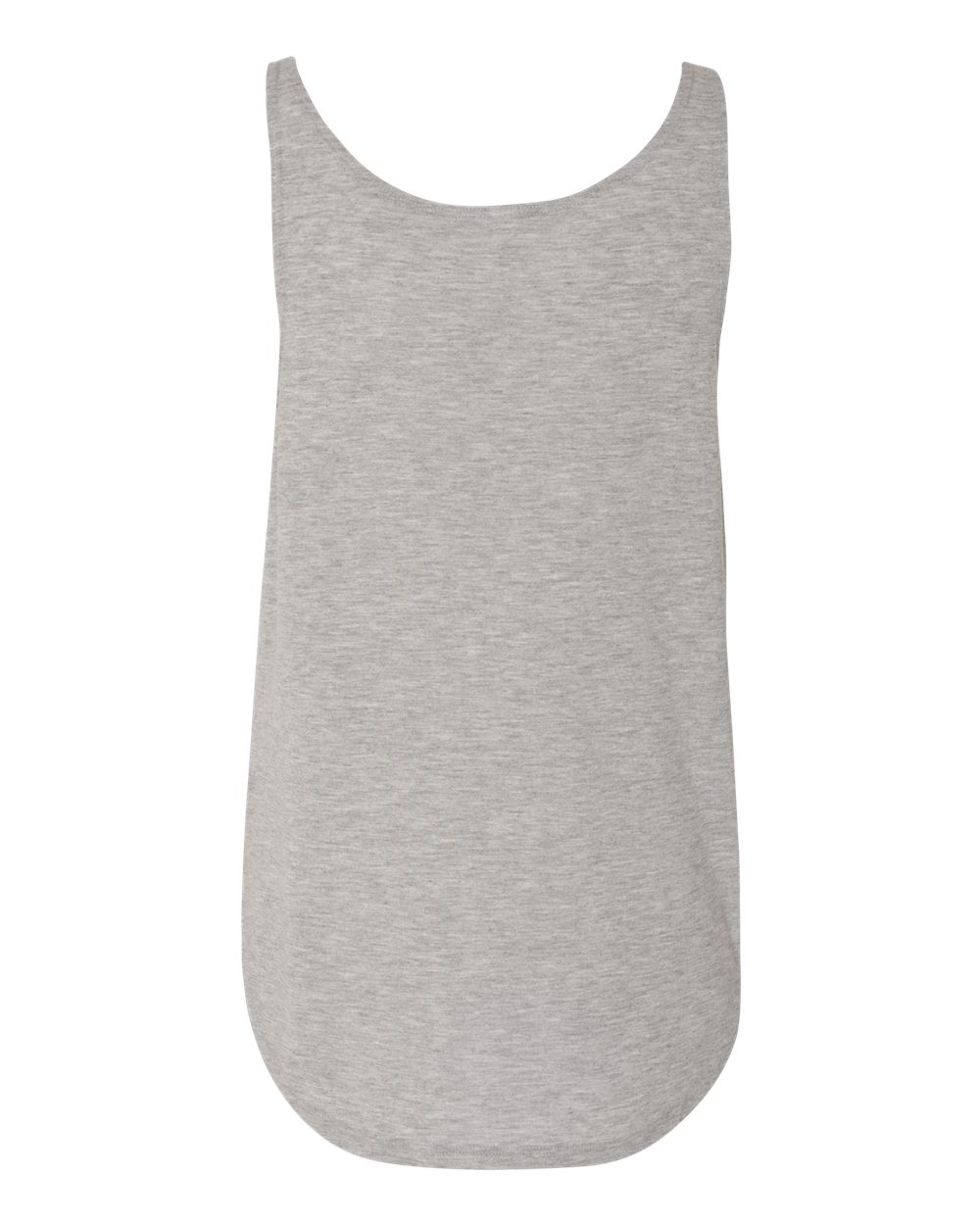 Rear View of Athletic Heather Women's Flowy Tank with Side Slit - 8802