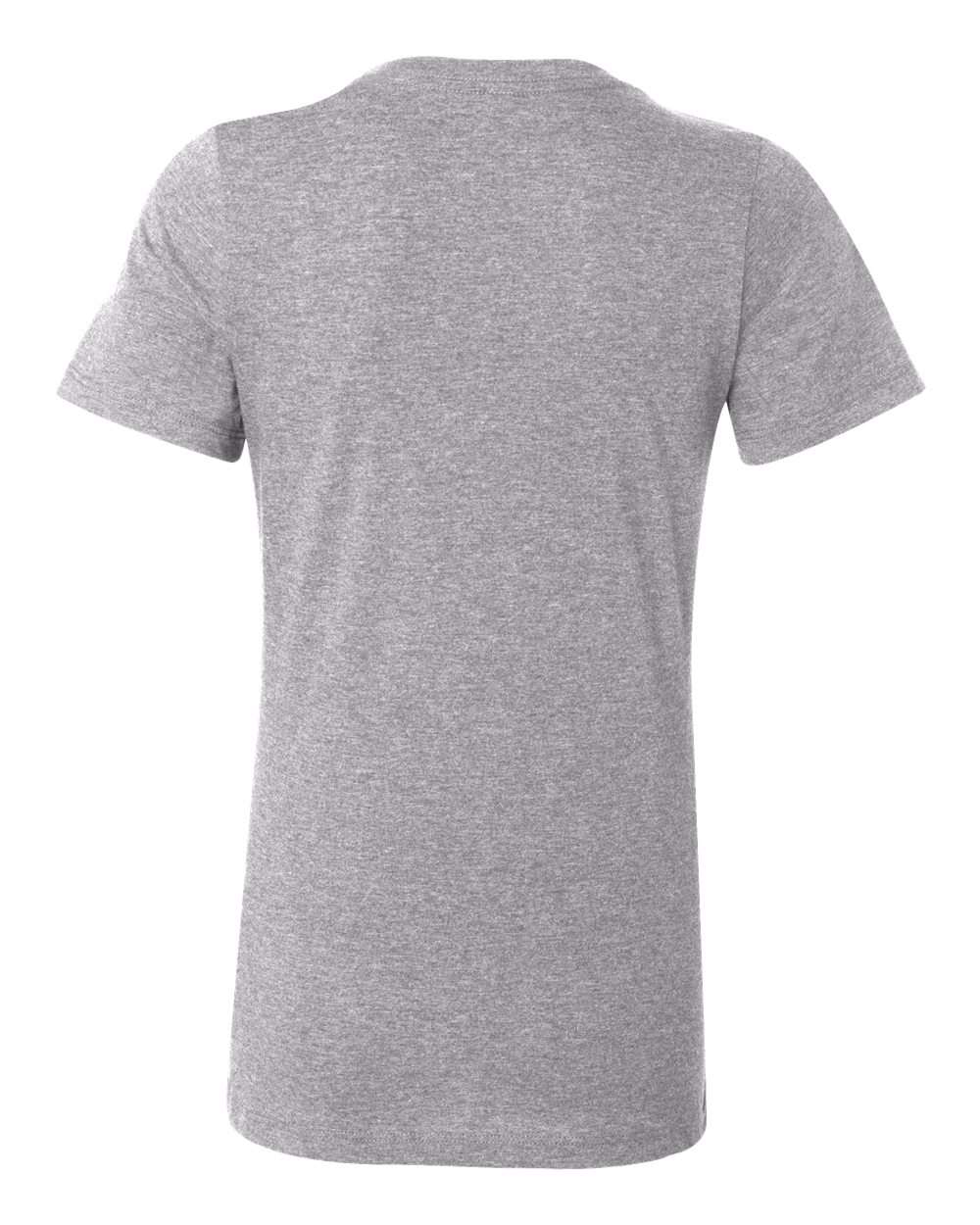 Rear View of Athletic Heather Women’s Relaxed Fit Heather CVC Tee - 6400CVC