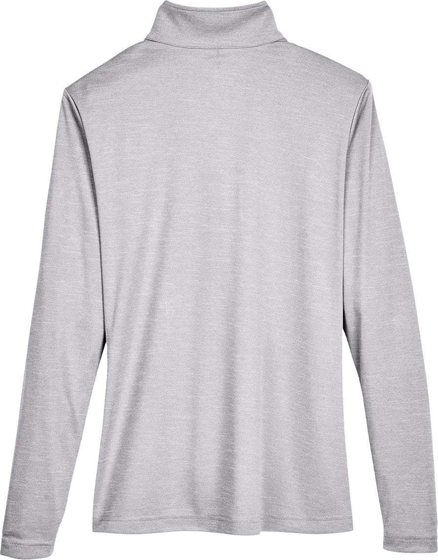 Rear View of Athletic Heather Women's Zone Sonic Heather Performance Quarter-Zip Pullover - TT31HW