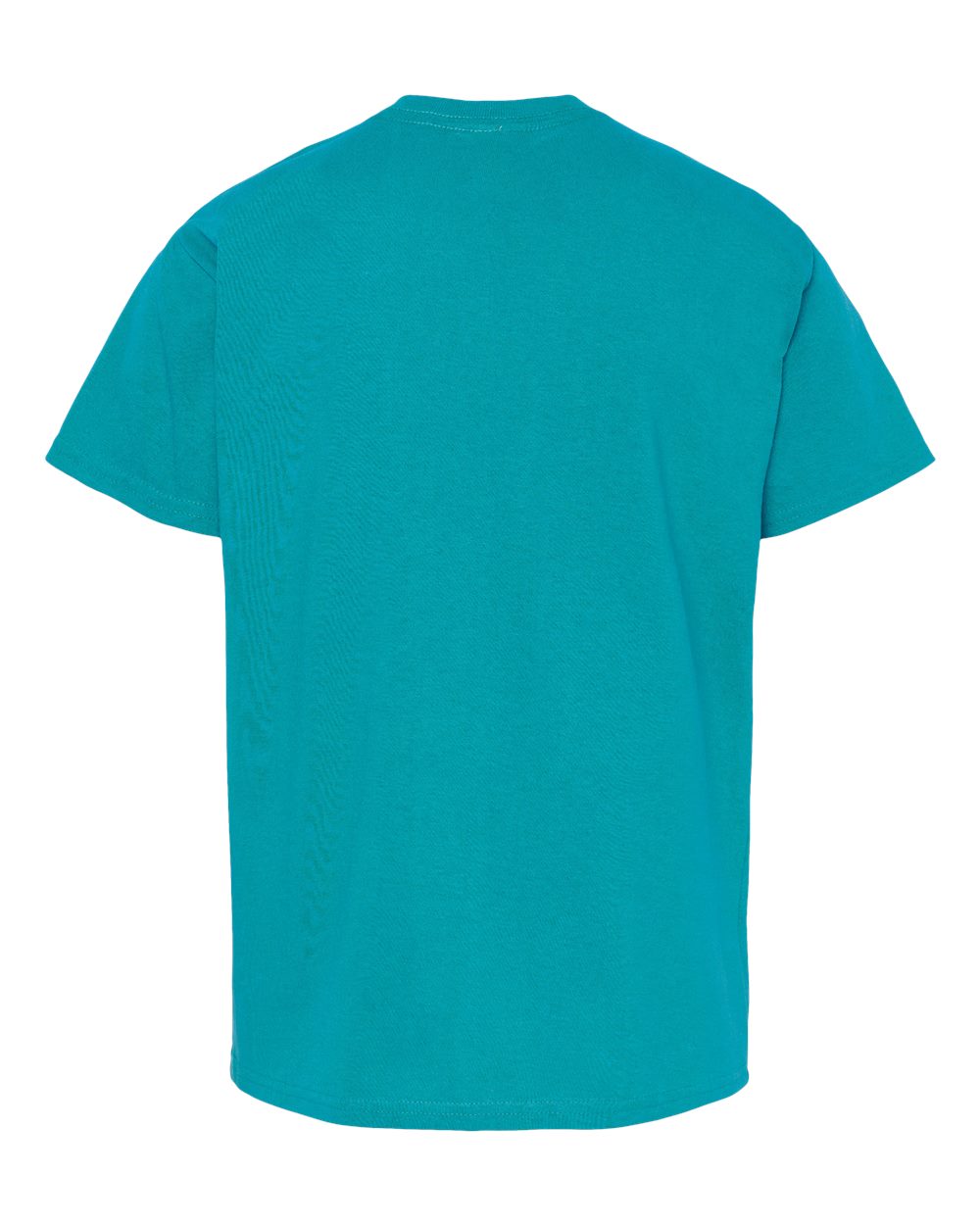 Rear View of Athletic Teal Essential-T Youth T-Shirt - 5480