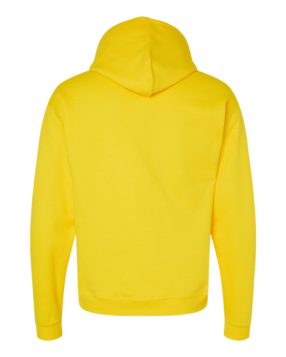 Rear View of Athletic Yellow Ecosmart® Hooded Sweatshirt - P170