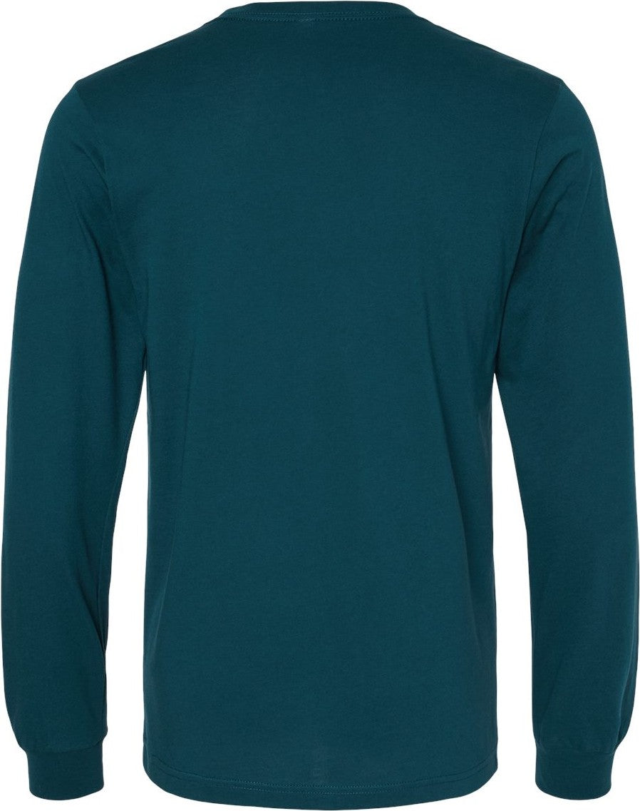 Rear View of Atlantic Jersey Long Sleeve Tee - 3501