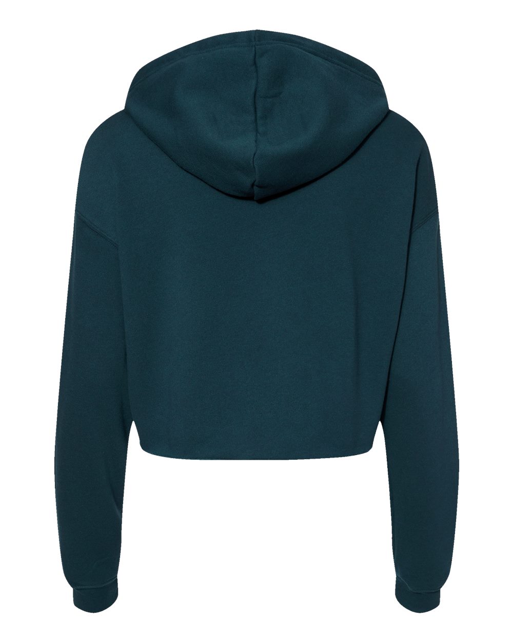 Rear View of Atlantic Women's Crop Fleece Hoodie - 7502