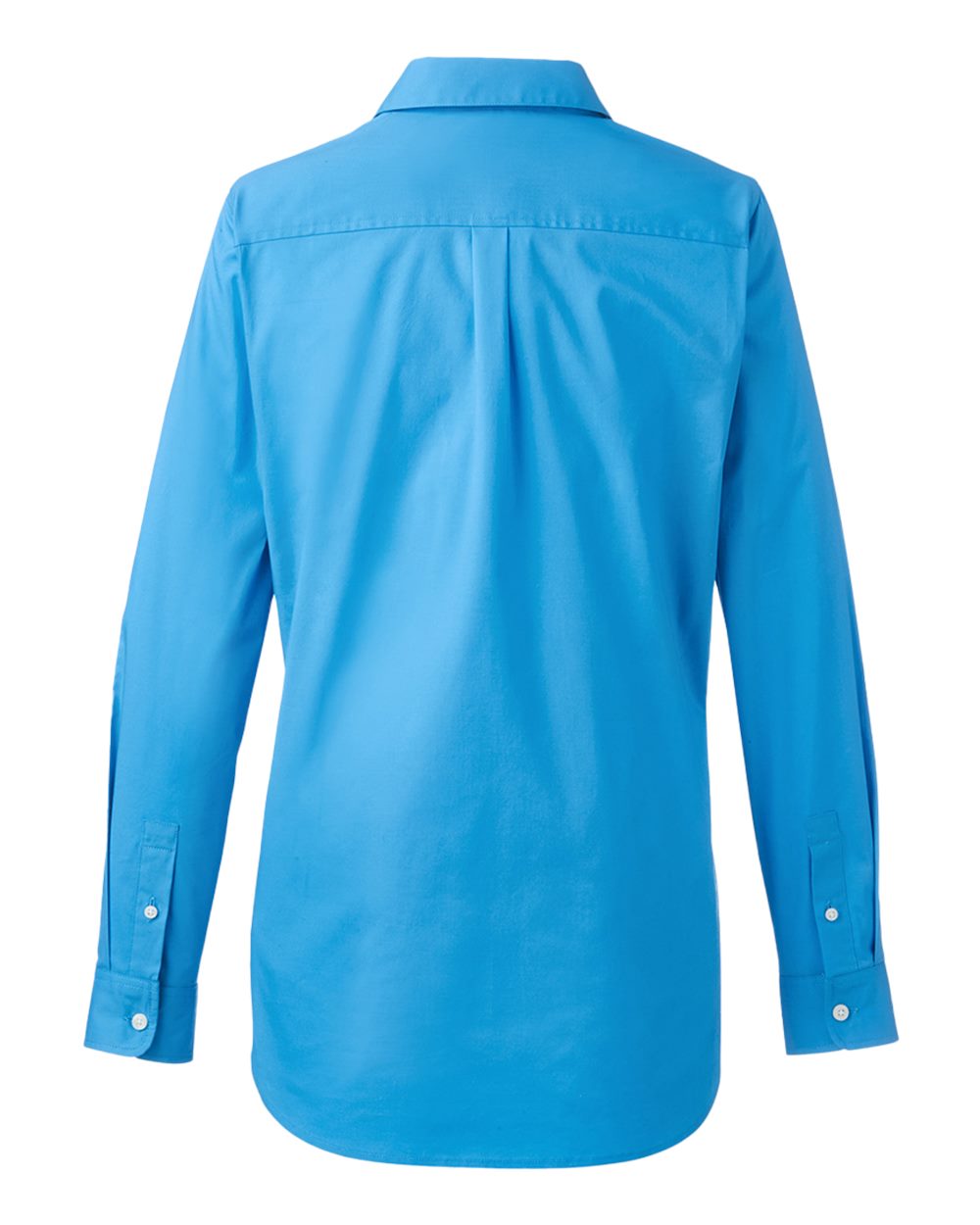 Rear View of Azure Blue Women's Staysail Shirt - N17289