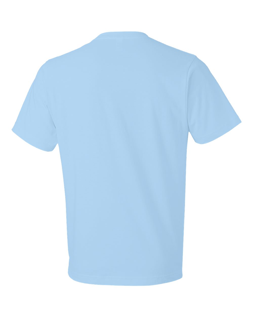 Rear View of Baby Blue Softstyle® Lightweight T-Shirt - 980