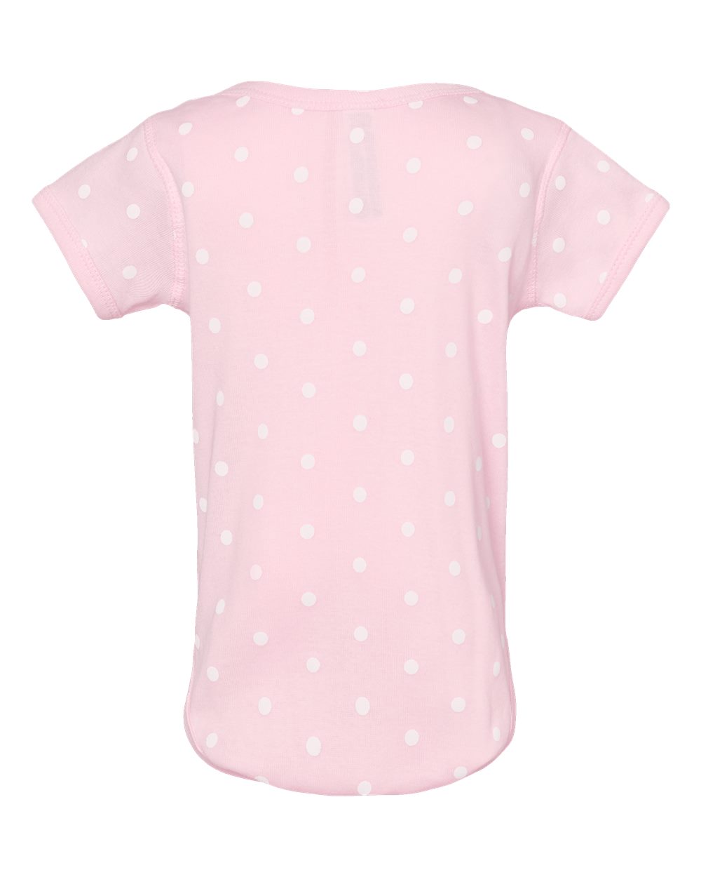 Rear View of Ballerina/ White Dot Infant Baby Rib Bodysuit - 4400