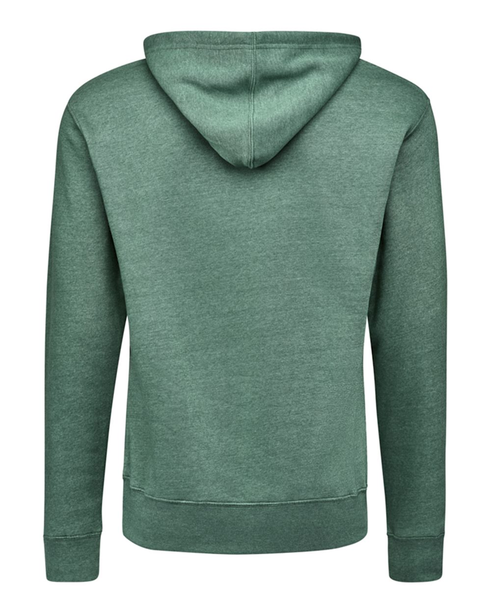 Rear View of Balsam Triblend Triblend Fleece Hooded Sweatshirt - 8871