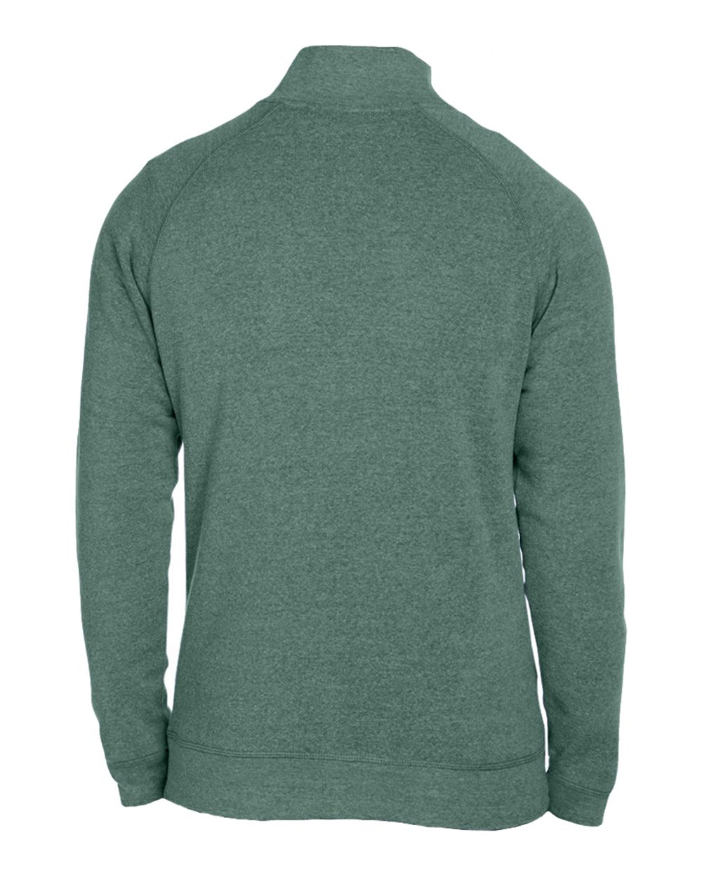 Rear View of Balsam Triblend Triblend Quarter-Zip Sweatshirt - 8869