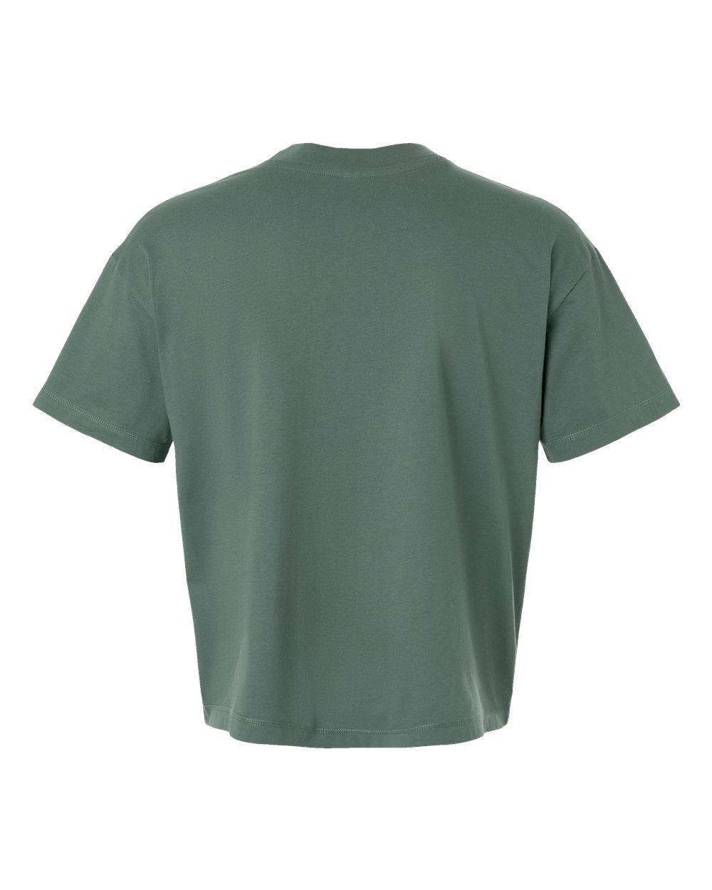 Rear View of Basil Relaxed Crew Tee - 3520