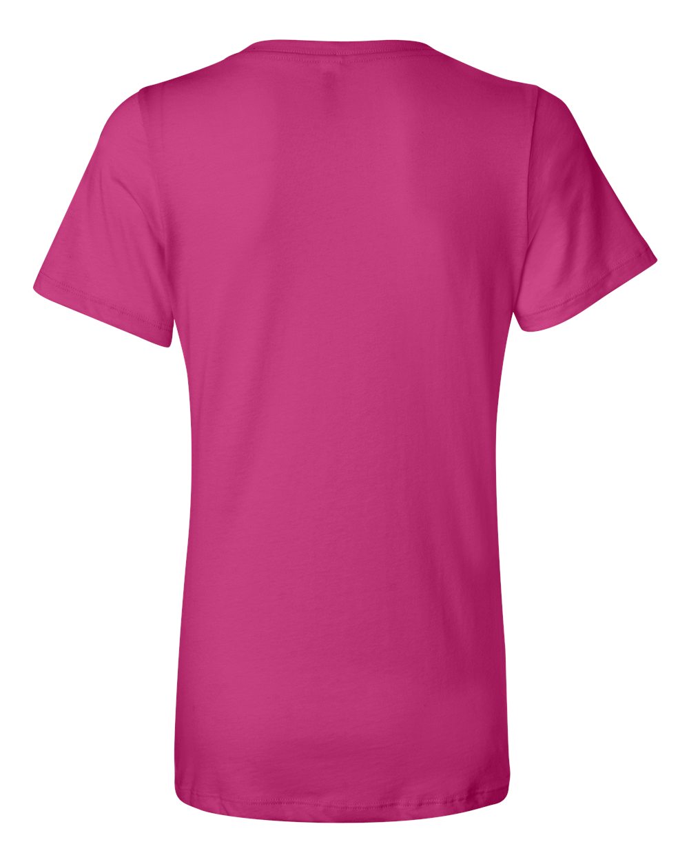 Rear View of Berry Women’s Relaxed Jersey V-Neck Tee - 6405