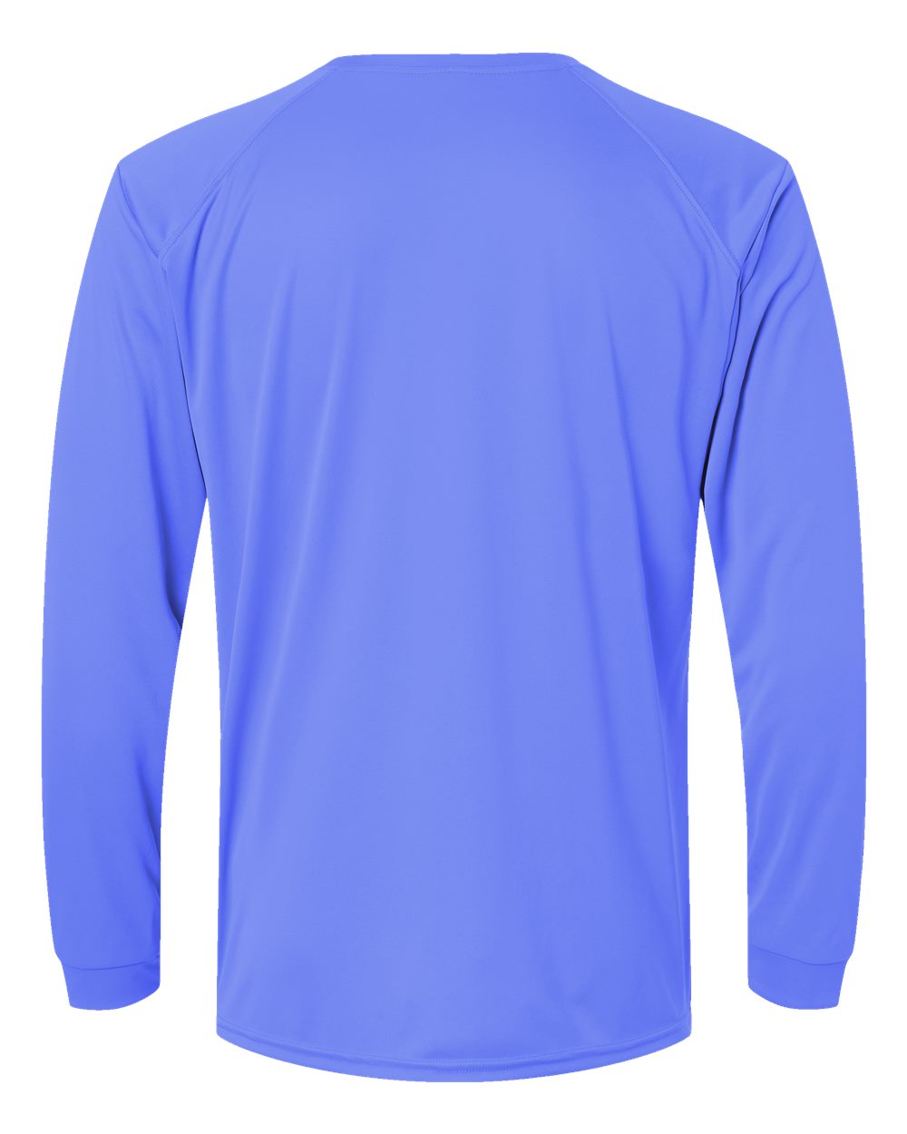 Rear View of Bimini Blue Long Islander Performance Long Sleeve T-Shirt - 210