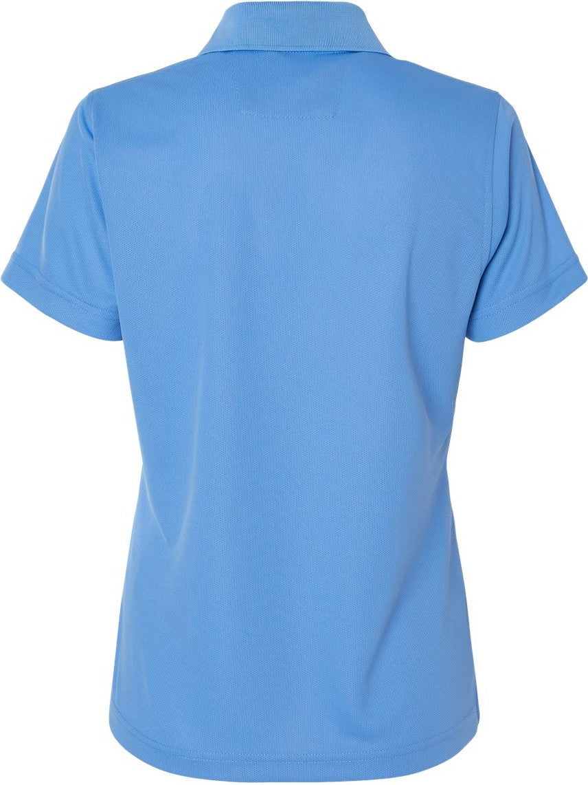 Front View of Bimini Blue Women's Saratoga Performance Mini Mesh Polo - 104