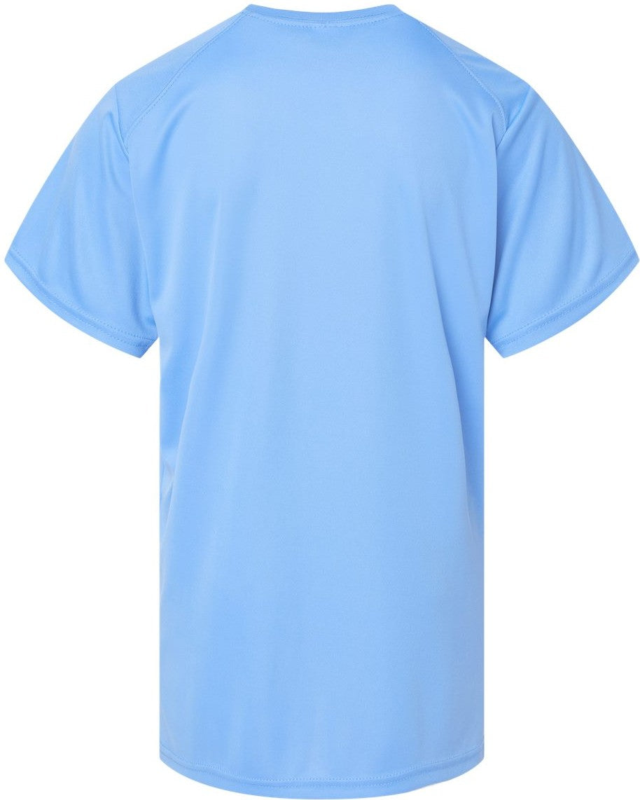 Front View of Bimini Blue Youth Islander Performance T-Shirt - 208Y