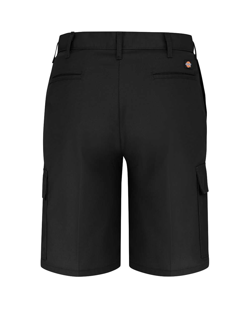 Rear View of Black 11" Industrial Cargo Shorts - Odd Sizes - LR00ODD