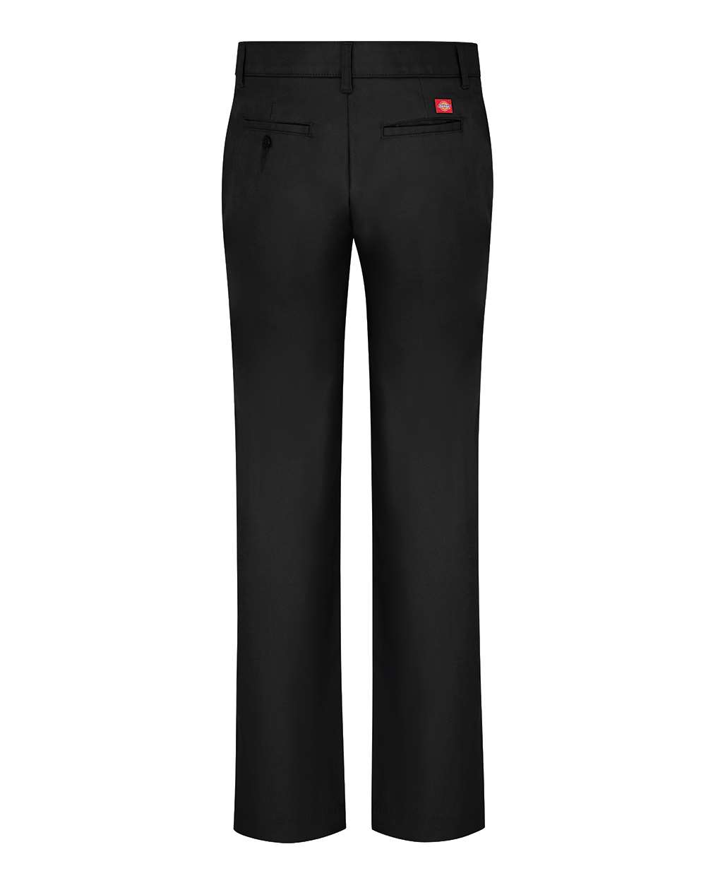 Rear View of Black - 32I Women's Stretch Twill Pants - FP31