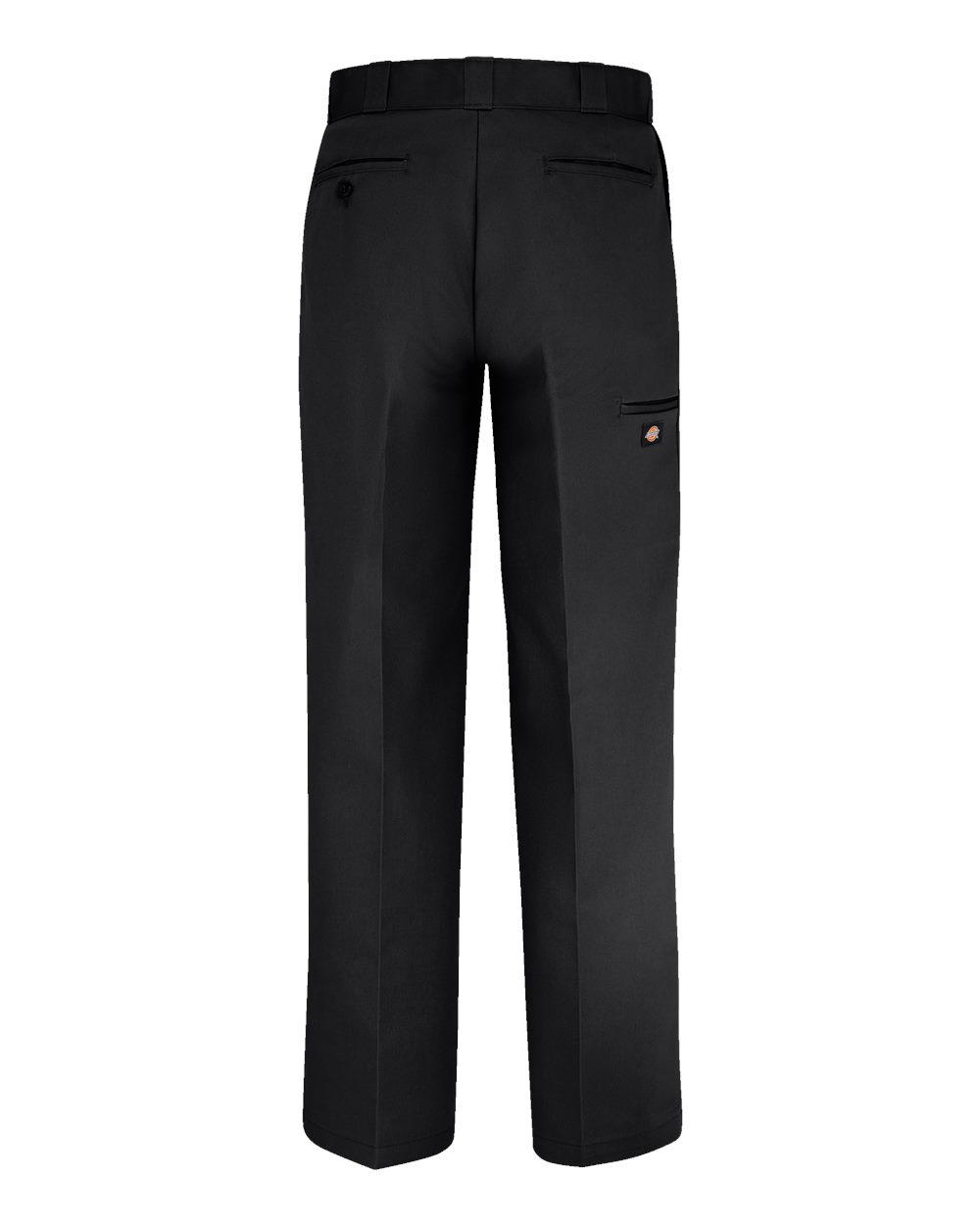 Rear View of Black - 36I Double Knee Work Pants - 8528