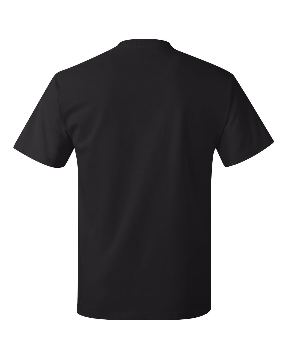 Rear View of Black Authentic T-Shirt - 5250