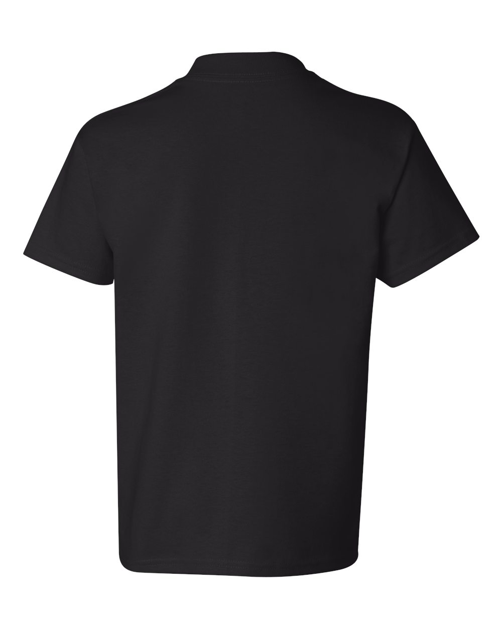 Rear View of Black Authentic Youth T-Shirt - 5450
