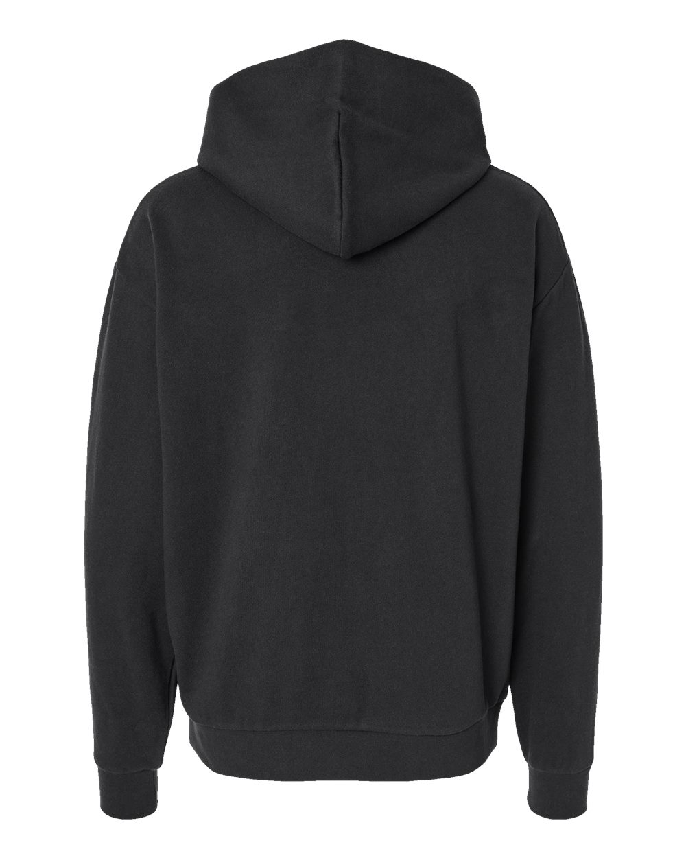 Rear View of Black Avenue Hooded Sweatshirt - IND280SL